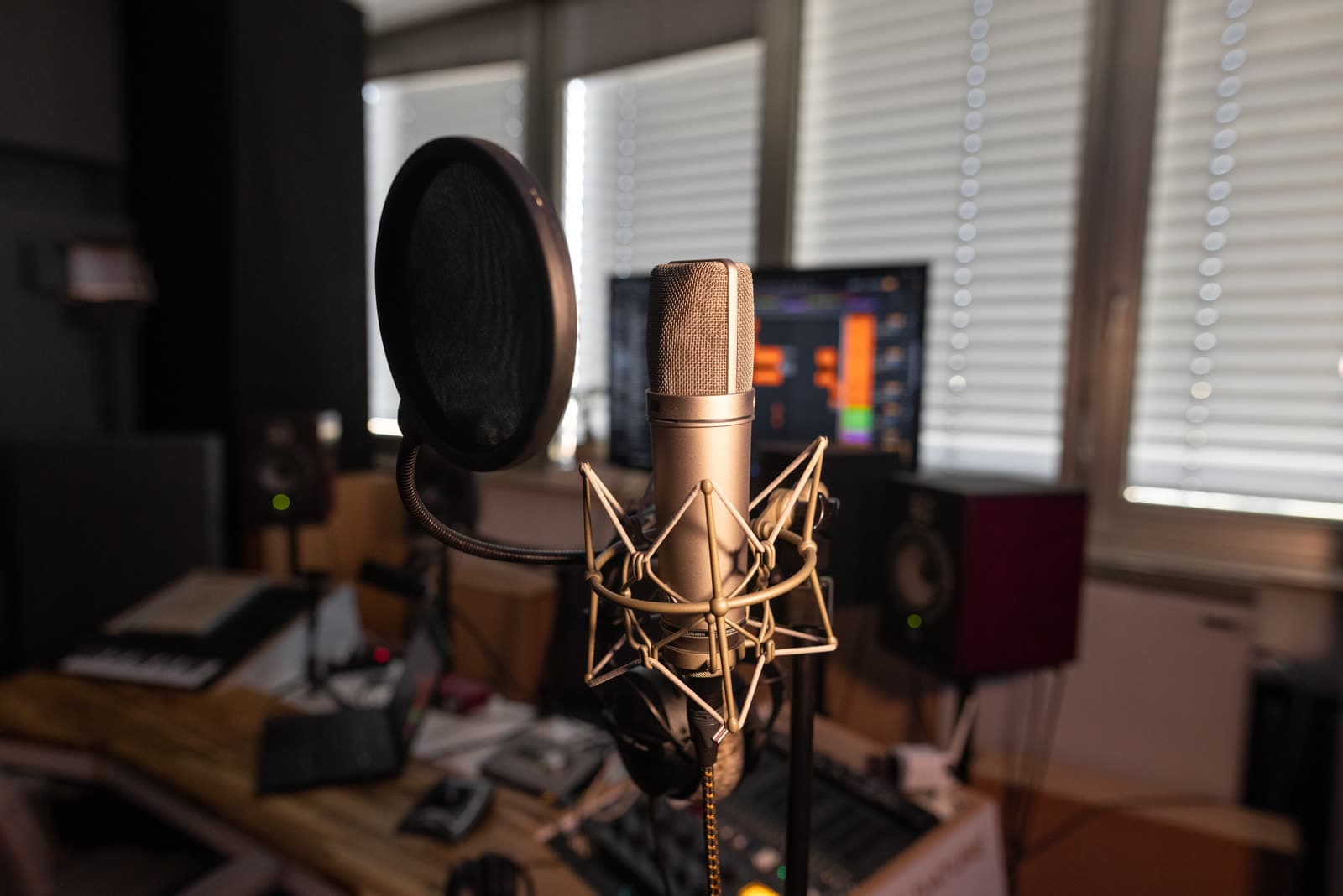 Aufnahmeraum von Takt Studios in Rüsselsheim, etwa 20 Autominuten über die A60 von Mainz
